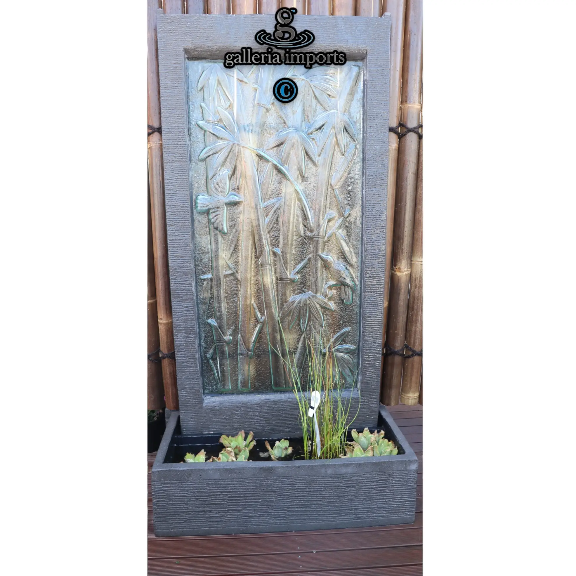 Bamboo Glass Wall Fountain