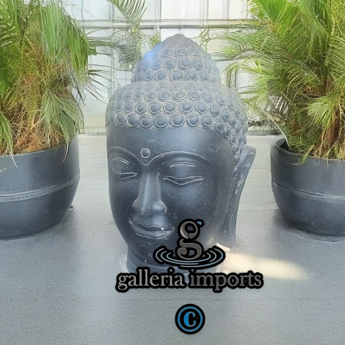 Black Buddha Head 125cm | 49" H