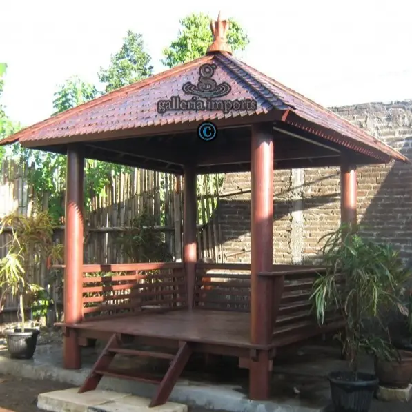 Gazebo Bengkirai Wood 2.5 X 2.5 Meters