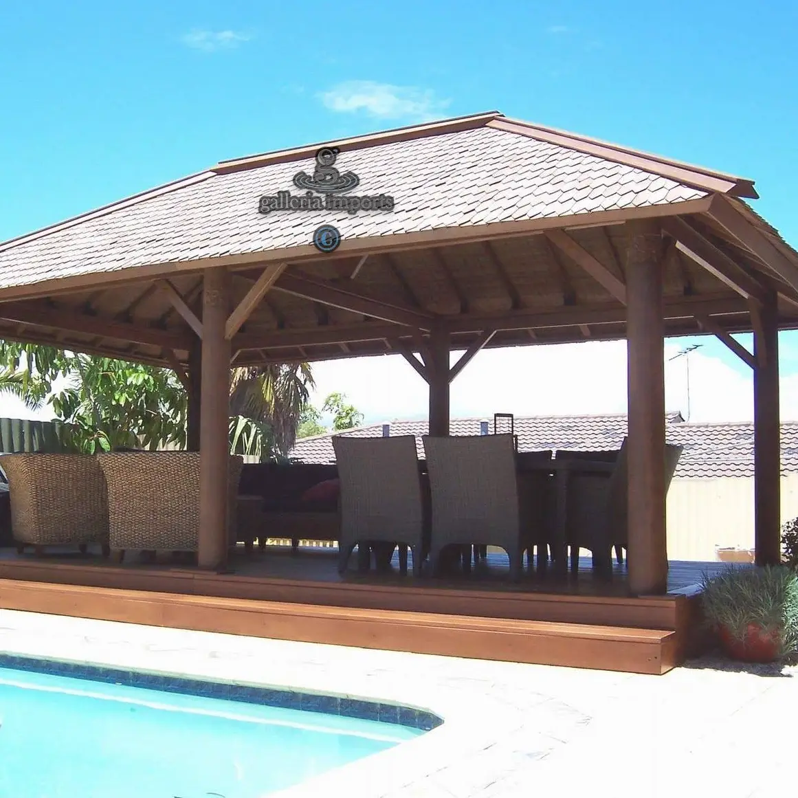 Gazebo Coconut Wood 3 X 6 Meters