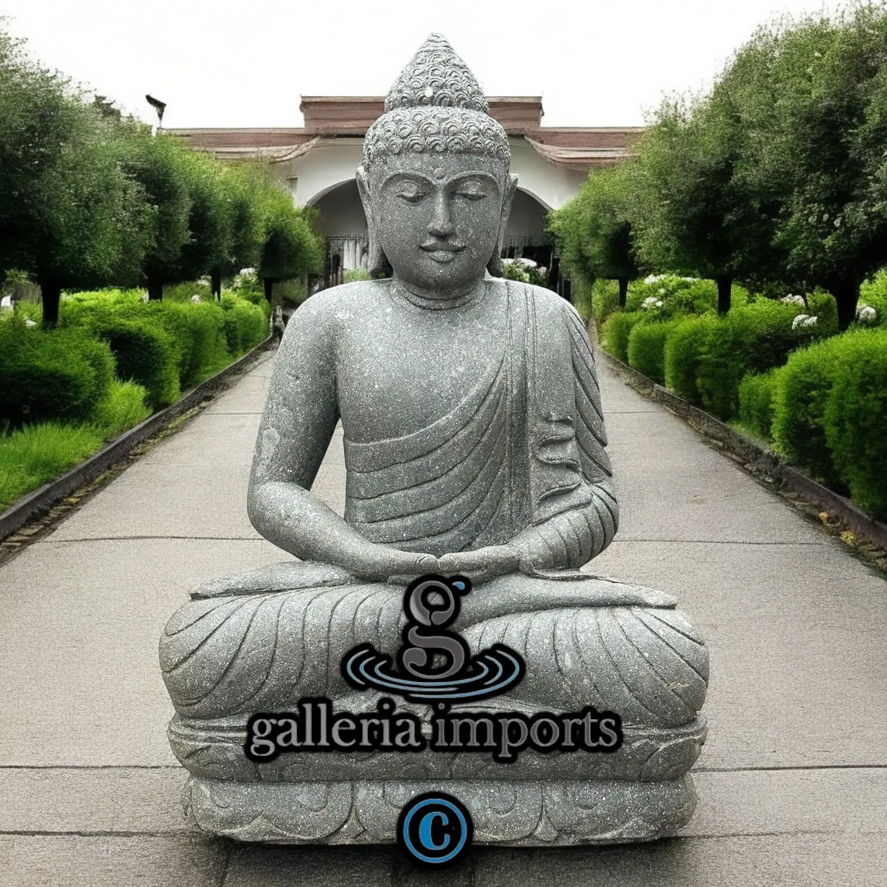Sitting Buddha Green Stone 100cm | 39" H Model 3