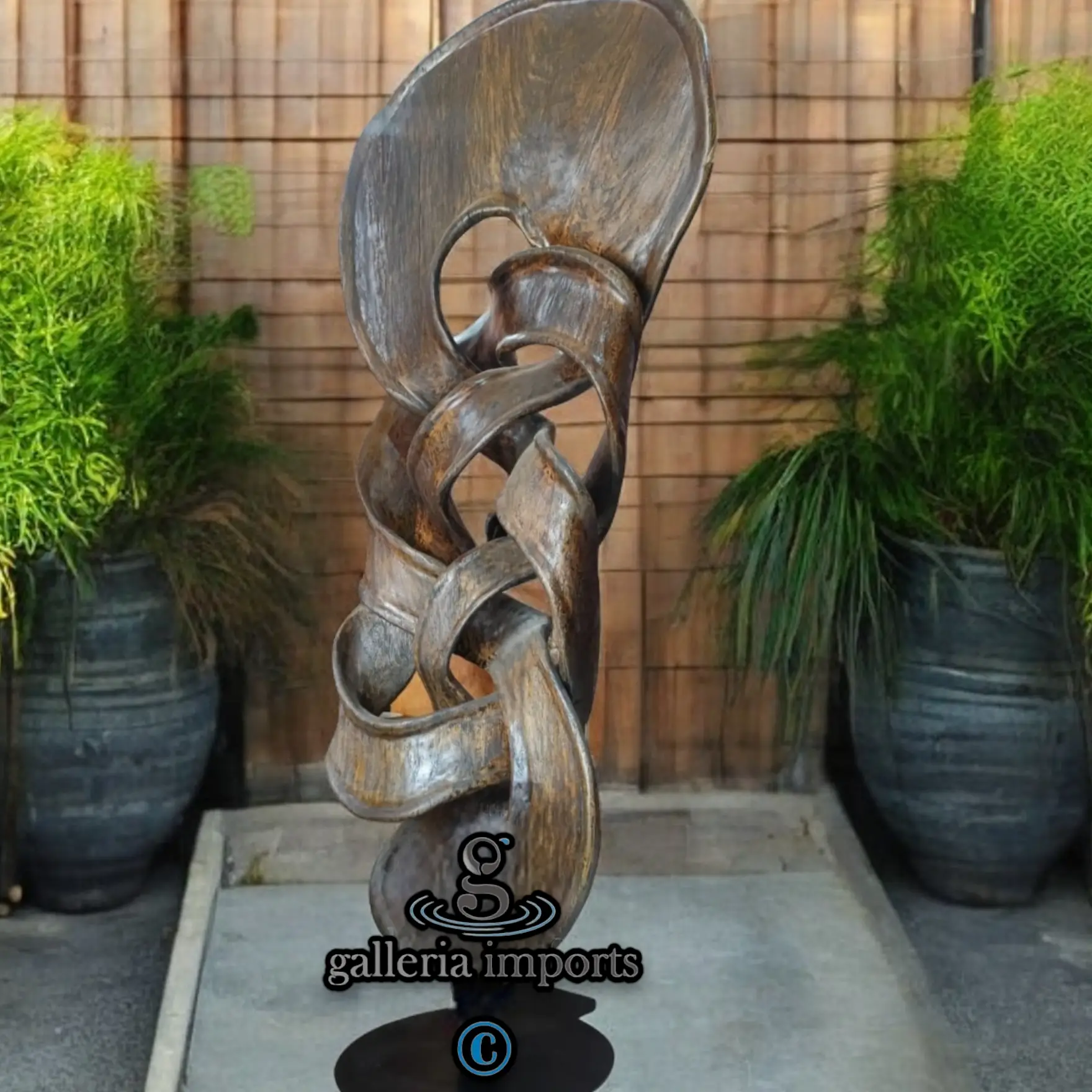 Suar Wood Sculpture 230cm | 91" H